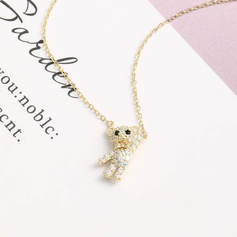Exquisite Classic Bear S925 Sterling Silver Necklace