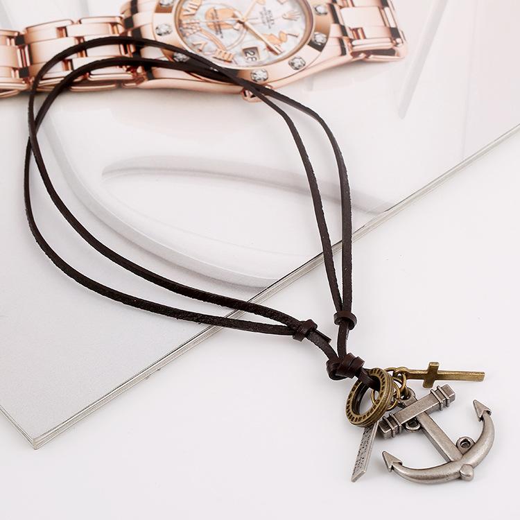 Unisex anchor plating alloy Necklaces