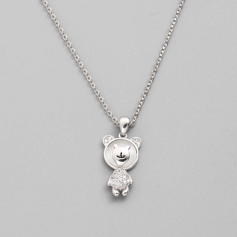 Simple Classic Bear Pendant S925 Necklace