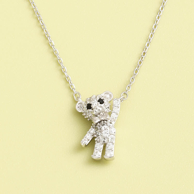 Exquisite Classic Bear S925 Sterling Silver Necklace