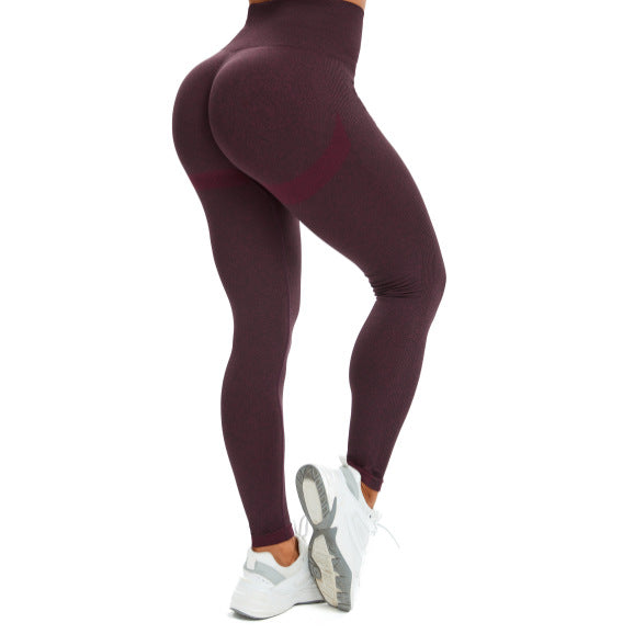 Yoga Pants High Waist Hip Lift Wrinkle Slim Fit Fitness Pants