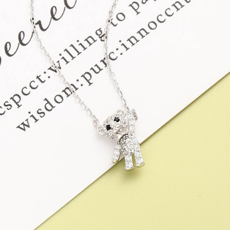 Exquisite Classic Bear S925 Sterling Silver Necklace