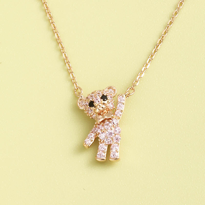 Exquisite Classic Bear S925 Sterling Silver Necklace