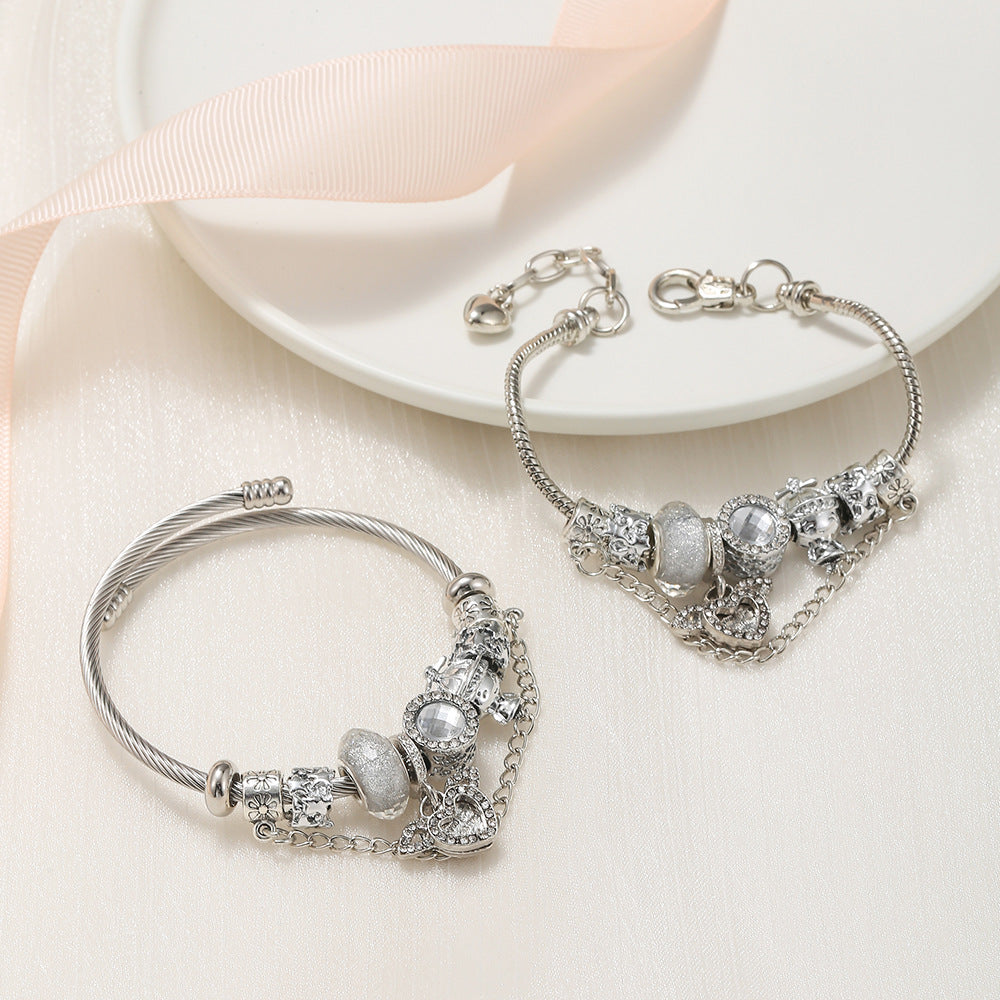 Live Hot Panjia Bracelet White Fairy Cupid Love Pendant Couple Bracelet Bracelet Ornament