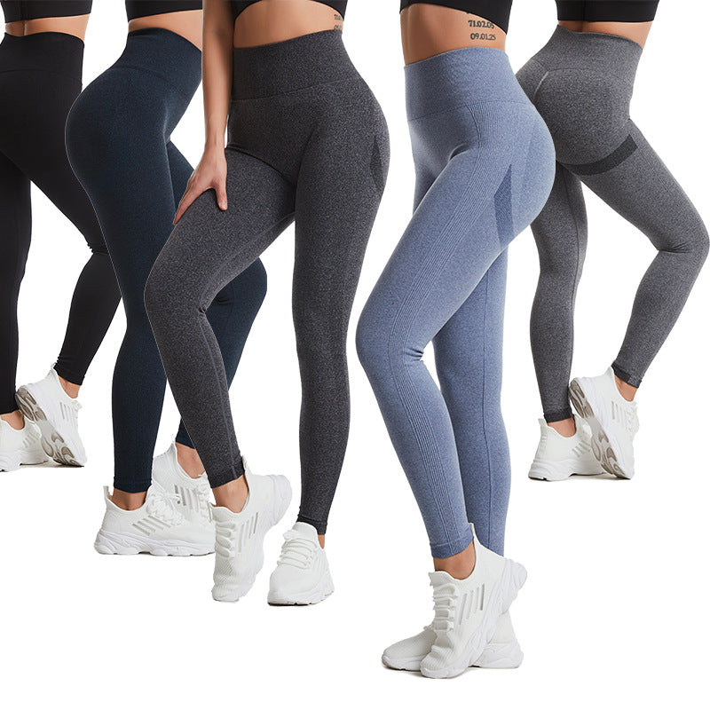 Yoga Pants High Waist Hip Lift Wrinkle Slim Fit Fitness Pants